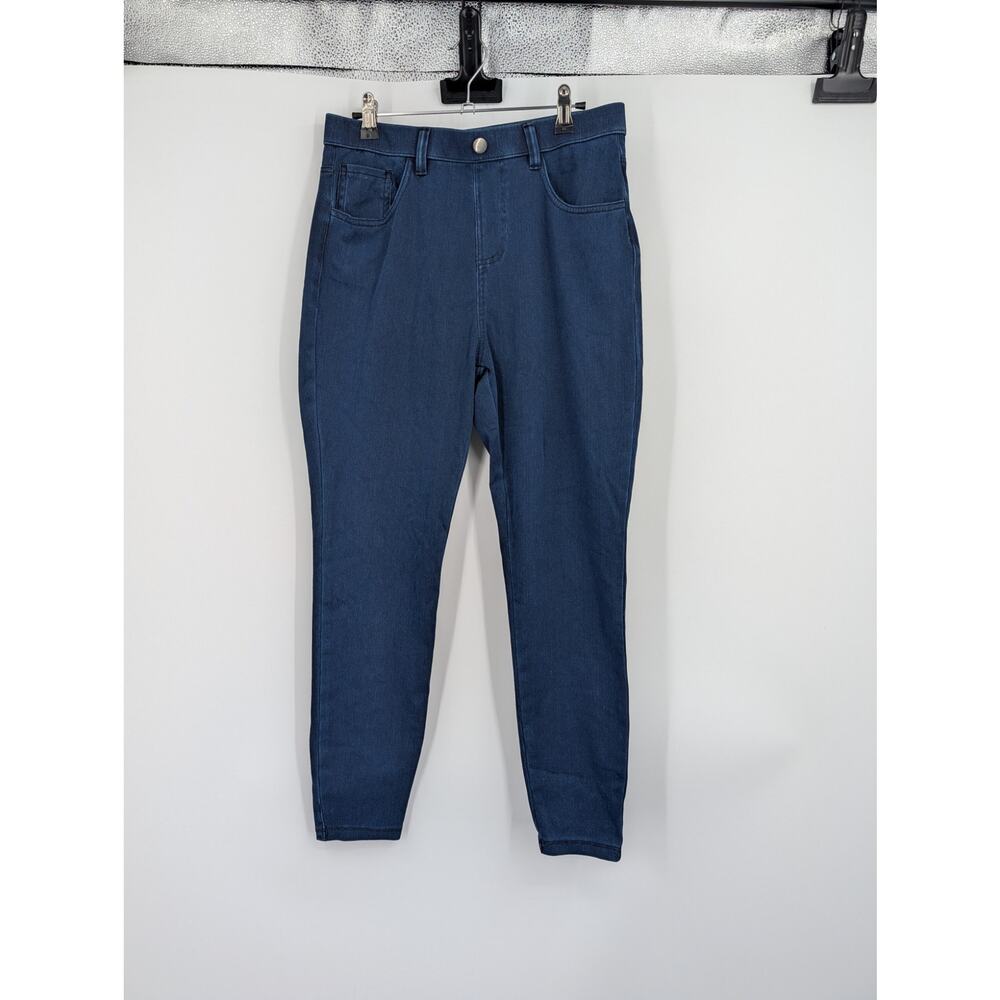 NWT Halara Flex High Waisted Pockets Denim Work Leggings Size Large 7/8 Length